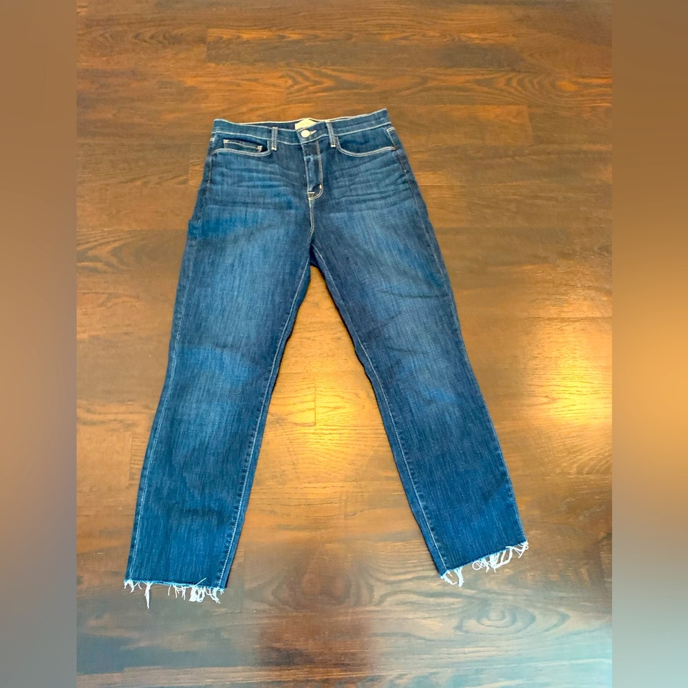 L’Agence women’s high rise straight leg jeans. Size 28.